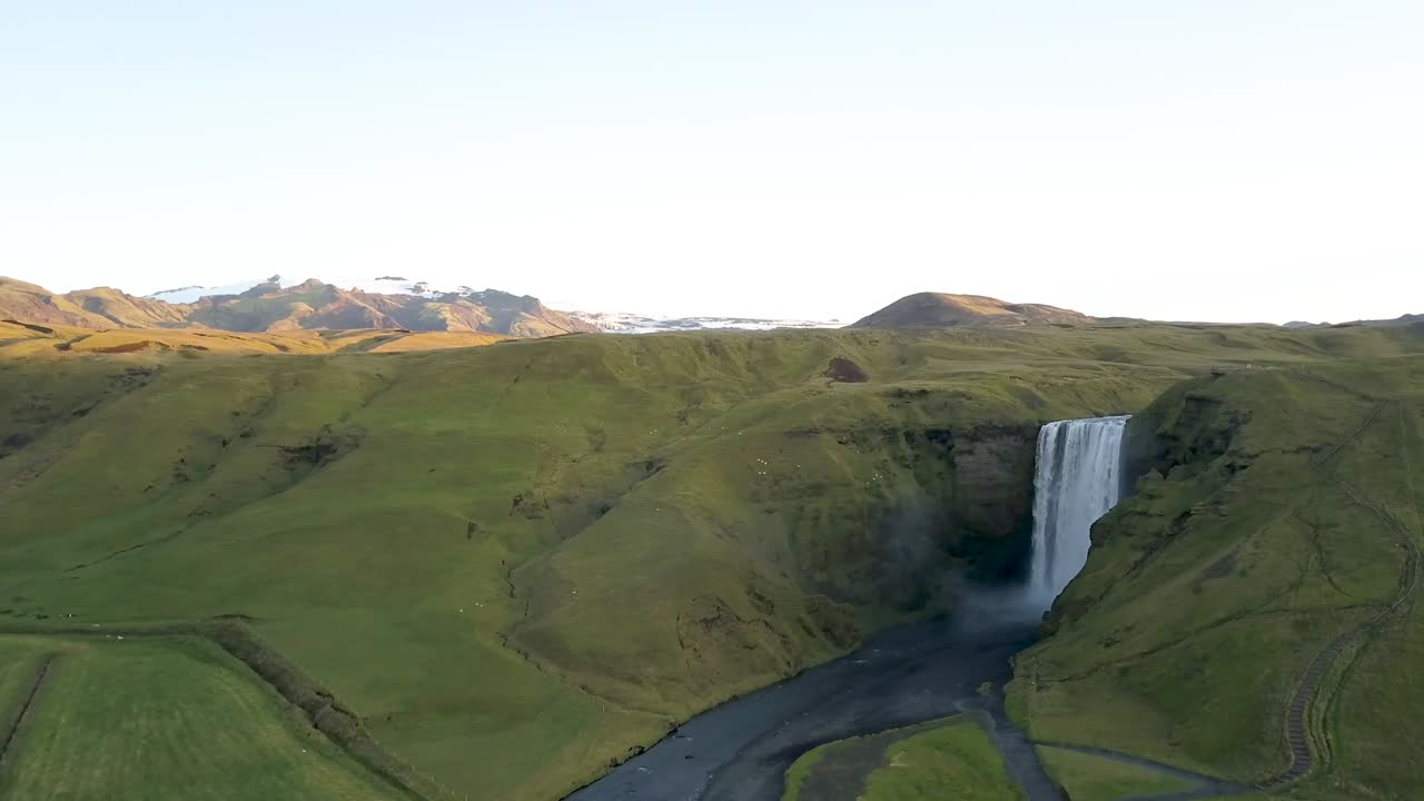 Scenic waterfall landscape