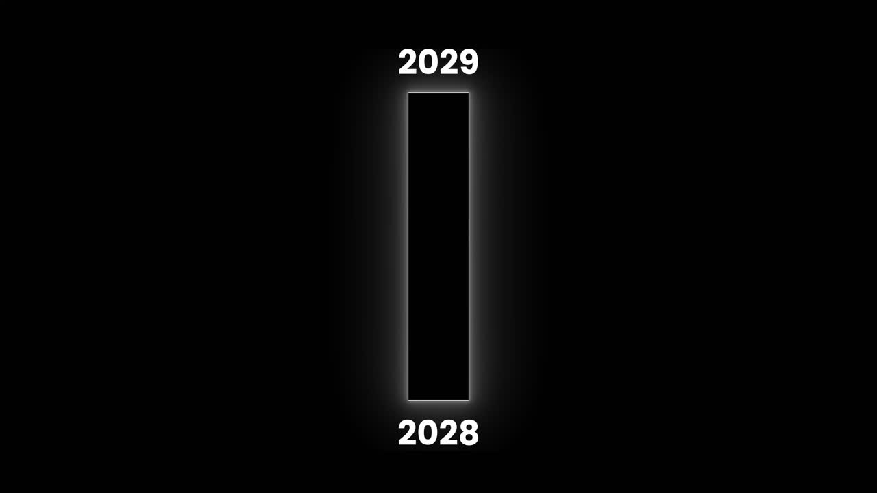 Progress bar representing the transition from 2028 to 2029