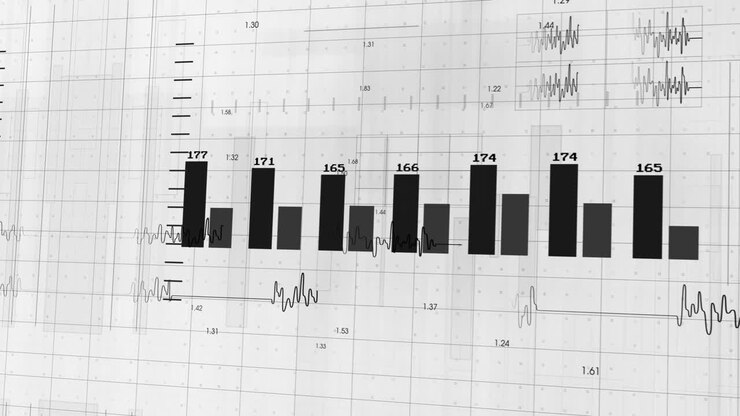 Animation of diagrams with numbers on white background