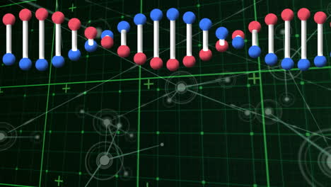 animación del procesamiento de datos con cadena de adn