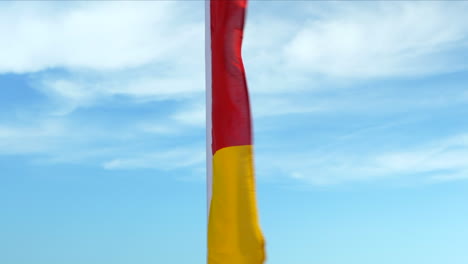 lifesaver rescue beach flag, slow motion