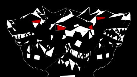 bajo poly cabeza de lobo vj bucle