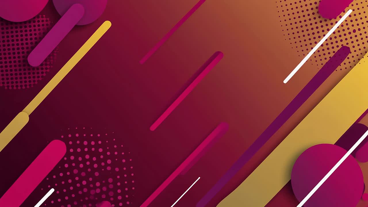Formas geométricas abstractas en movimiento sobre fondo degradado