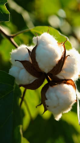 cotton plant with bolls