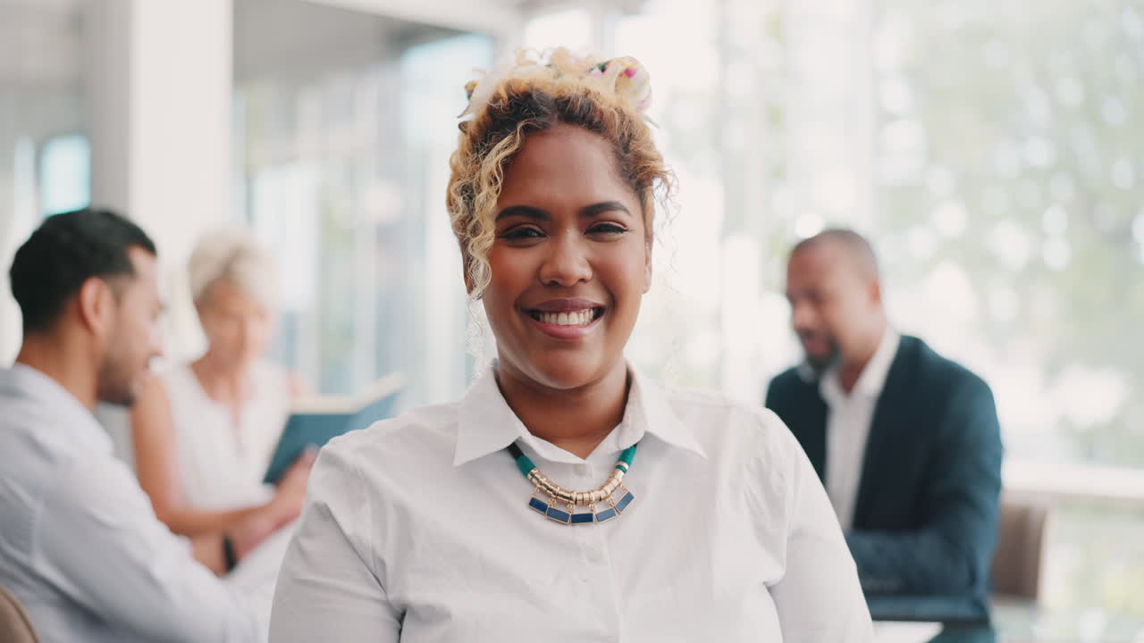 Face, leader and business woman in a meeting