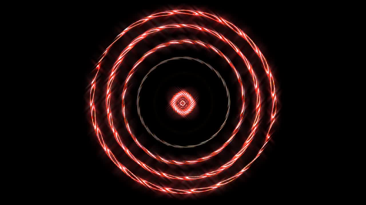 líneas brillantes que establecen el movimiento de la onda, coloridas, sobre un fondo negro