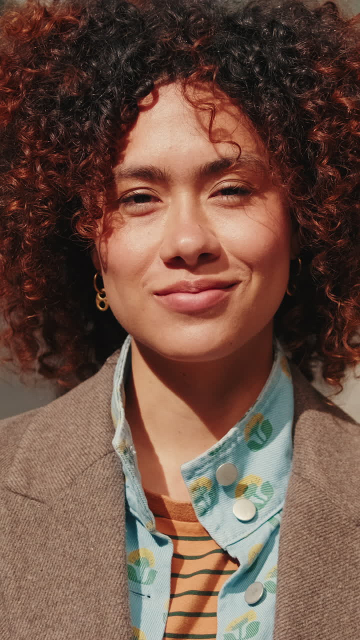 Confident Young Woman Walking in the City