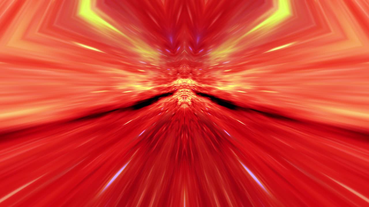 추상적인 환상 반이는 불 황금 어두운 노란색 오렌지 빛 터널 추상적인 배경 vj 디스코 음악 4k 3d 시엄리스 루프 사이키델릭 칼레도스코프