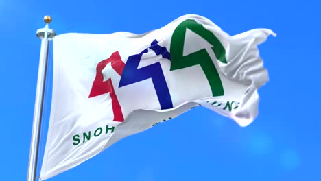 flag of snohomish county, state of washington in united states - loop