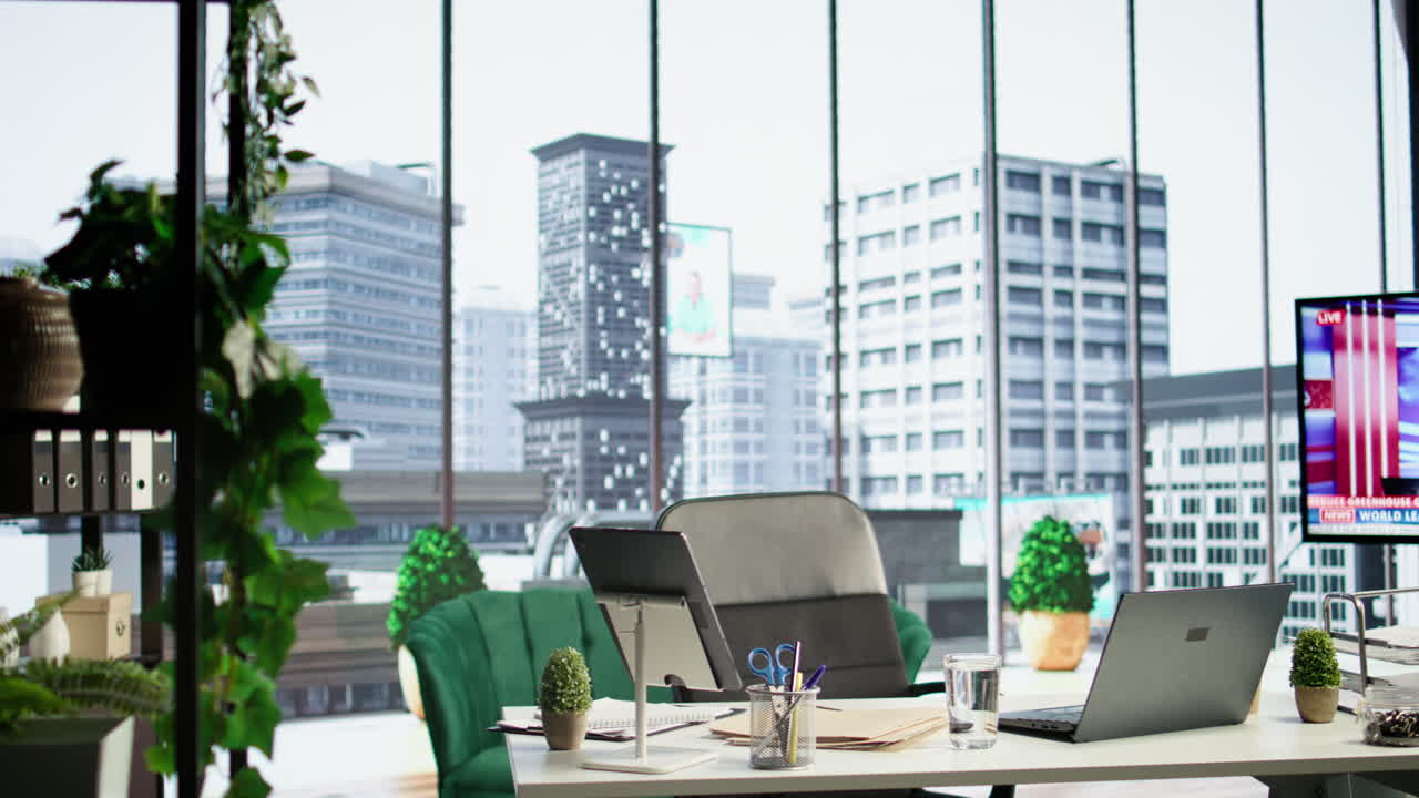 ceo를 위해 설계된 빈 현대 기업 고급 사무실 공간