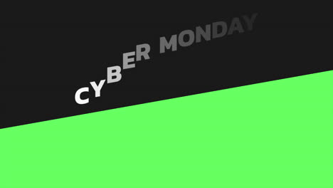 Moderner-Cyber-Monday-Text-Auf-Schwarzem-Und-Grünem-Farbverlauf
