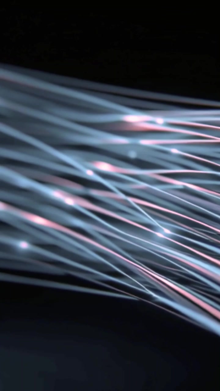Fiberoptiske kabler, der transmitterer data med glødende lysimpulser