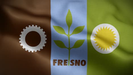 fresno california usa flag loop background 4k