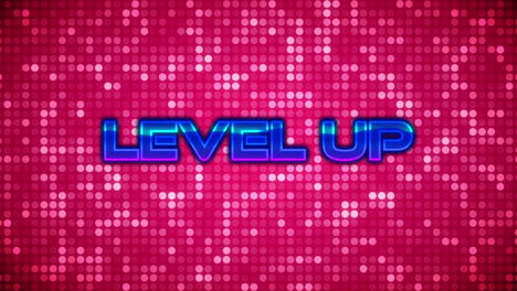 animación del texto de nivel superior sobre un fondo brillante de color rosa