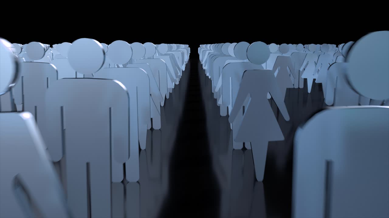 남성, 여성, 군중, 아이콘, 비즈니스 팀, 성별, 성별