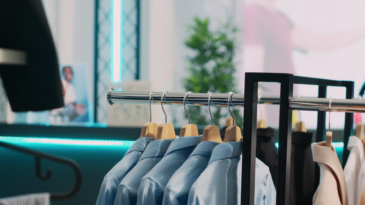 Clothing Rack with Shirts