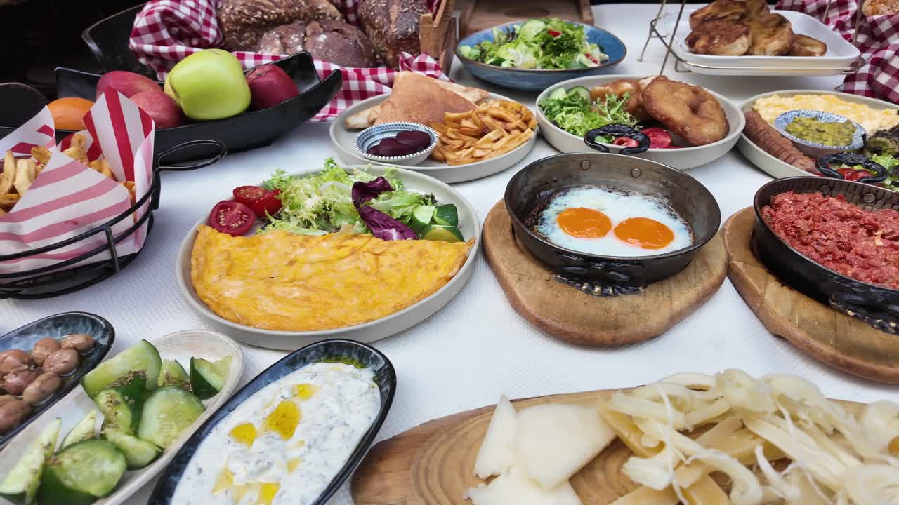 Breakfast Buffet with Variety of Dishes