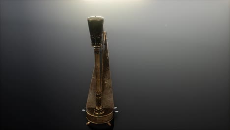 instrumento de arpa de bucle en gris