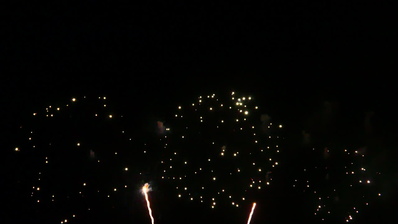 밤 배경에서 아름다운 축하 추상 화려한 불꽃 놀이