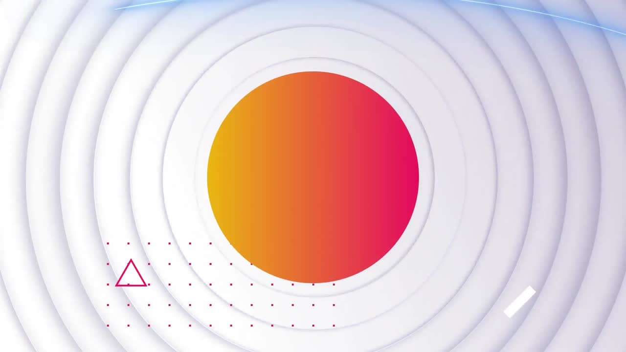 색 원 위로 움직이는 모양의 애니메이션