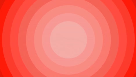 Animation-of-red-circles-pulsating-on-red-background