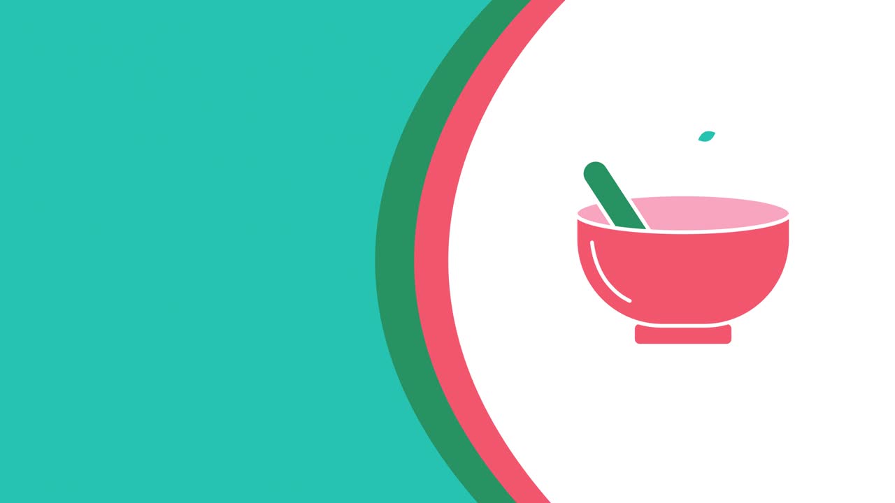 만화에서 건강한 음식을 그에 넣은 4k 비디오