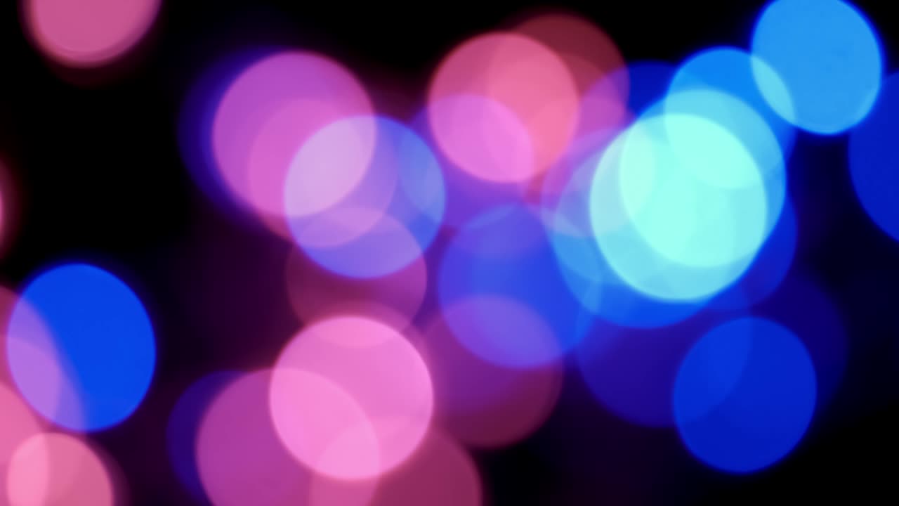 Blå og Rød Bokeh Baggrund 4K