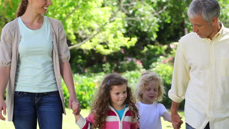 family walking together