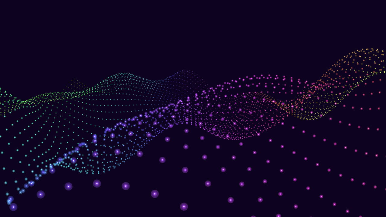 Vibrant wavy line design element on black background perfect for web or graphic design projects