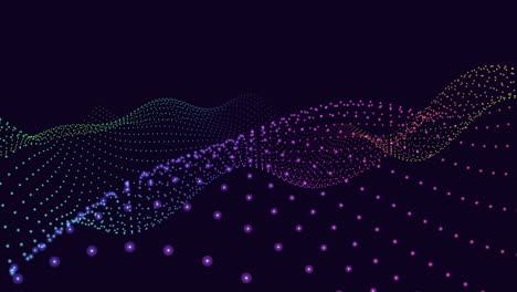 Vibrant wavy line design element on black background perfect for web or graphic design projects