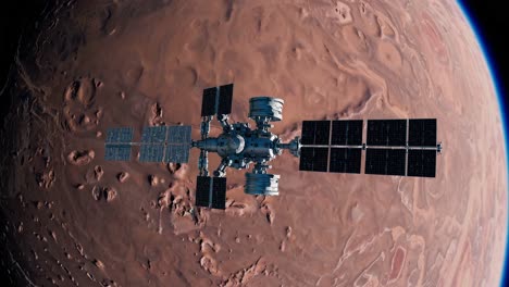 space station in orbit around mars
