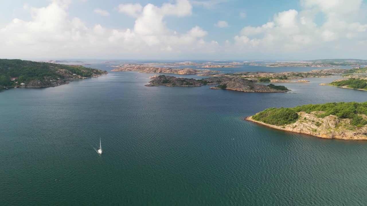 군도 범선 - fjallbacka 스웨덴 무인 항공기