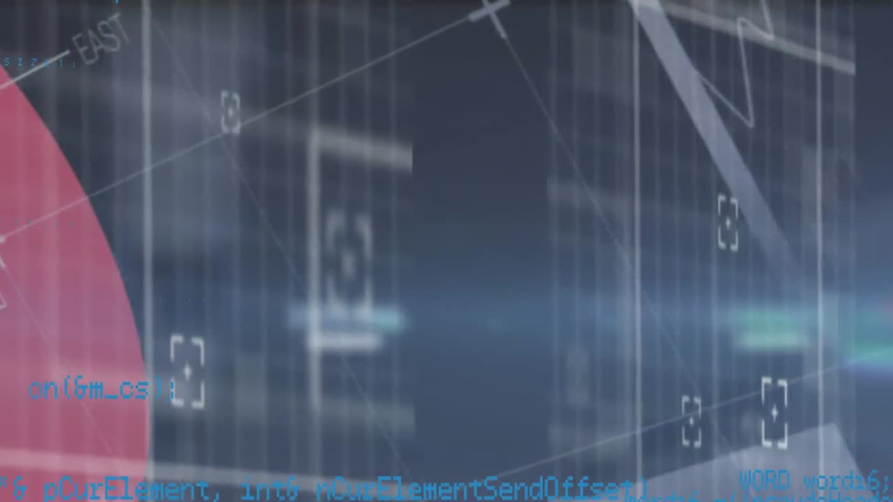 Animation of financial data processing over globe and wind turbine