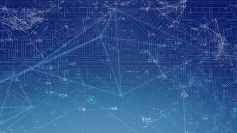 animación del procesamiento de datos sobre formas