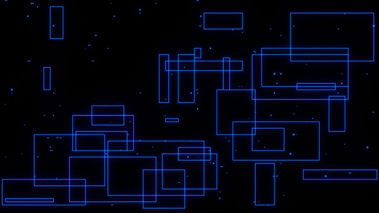 Glowing Blue Digital Tech Grid Network and Circuit Board Background