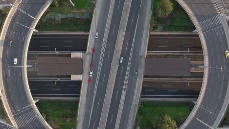 Freeway-junction---Ring-Road-in-Marousi,-Athens,-Greece