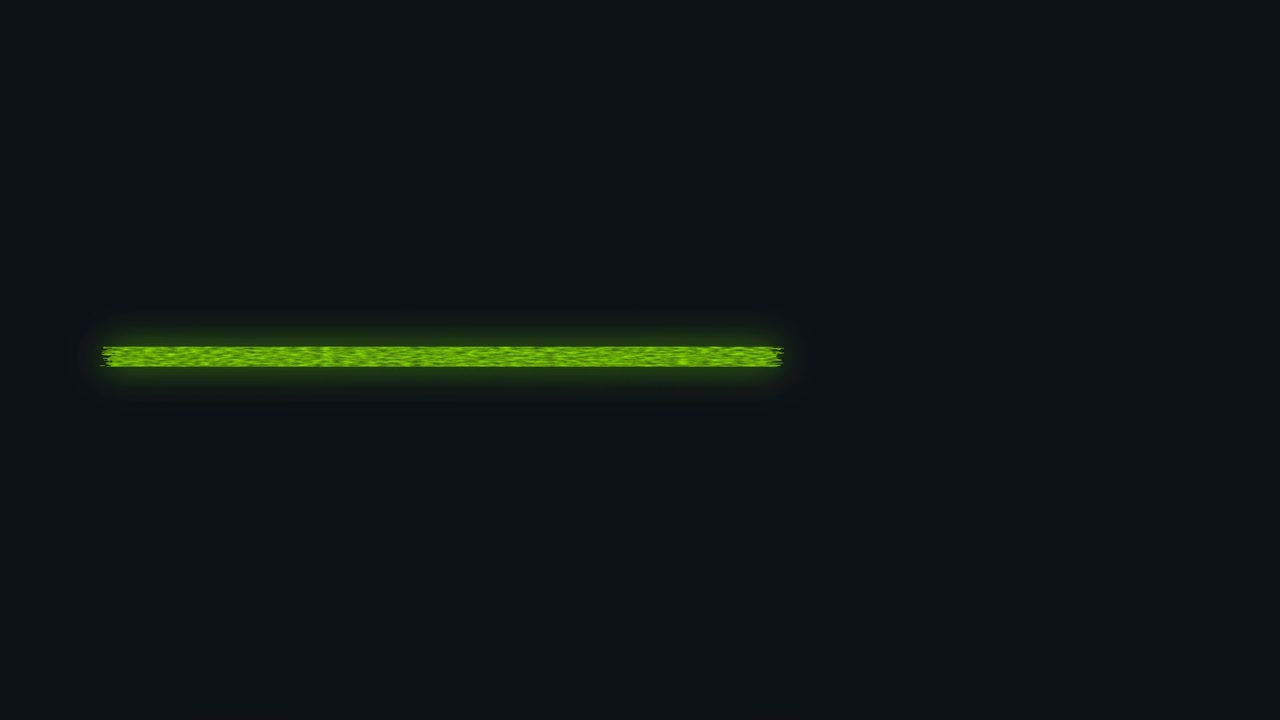 Animated Green Glowing Line on Dark Background