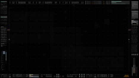 futuristic source code digital data telemetry motion graphic display screen with user interface display for digital background computer desktop display screen