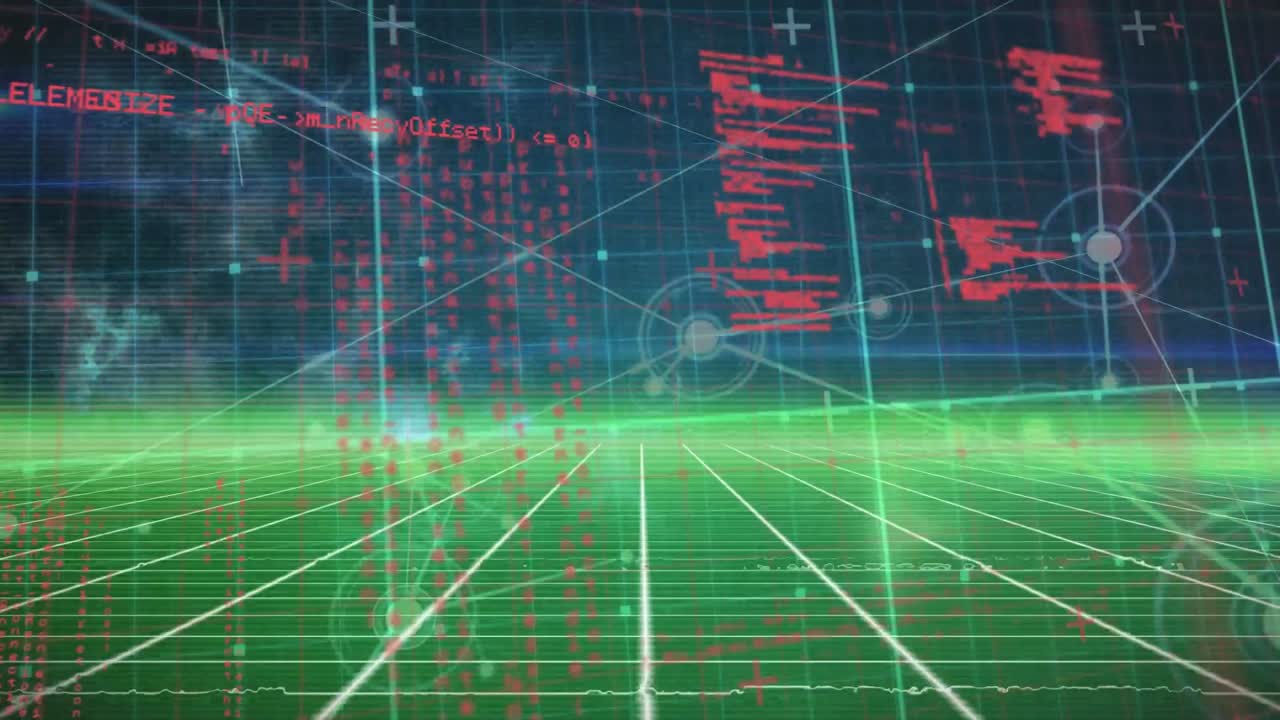 Animation of scopes scanning and data processing over grid