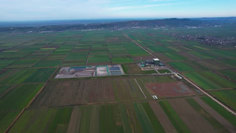 Waste-incinerator-in-the-middle-of-agricultural-land,-environmental-pollution-in-Albania