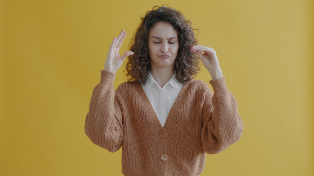 Woman with Disapproving Expression