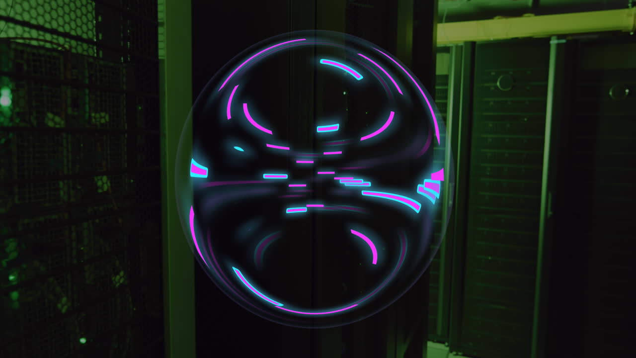 Animation of data processing over computer servers