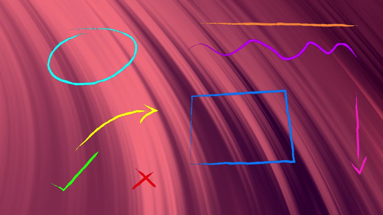 Animación de círculos y formas verdes sobre fondo negro