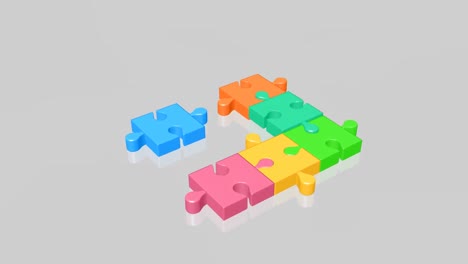 animation of a colorful jigsaw