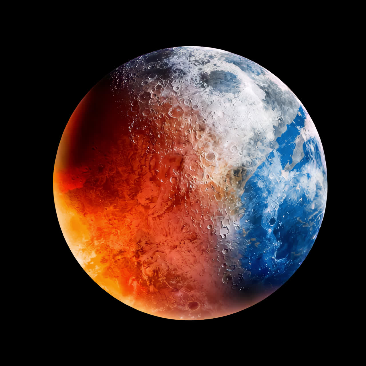 Spinning planet animation isolated asset, transparent 4K video, alpha channel, ProRes 4444