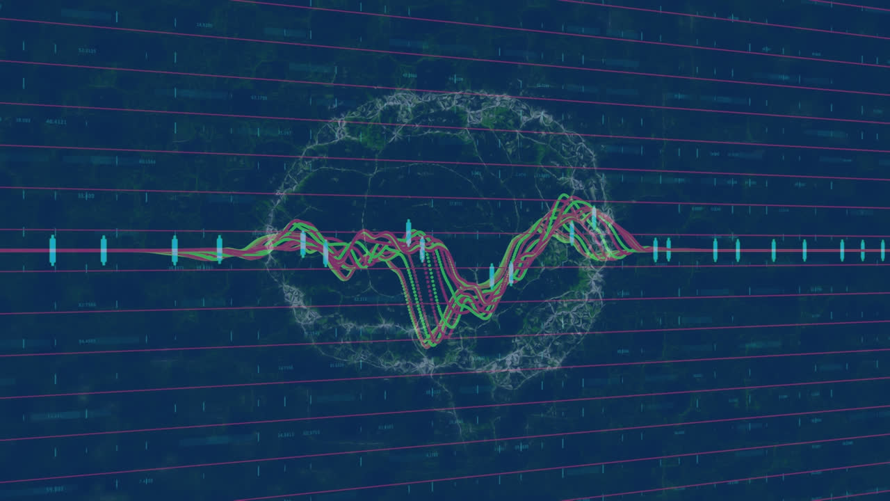 인간 뇌를 통해 데이터 처리의 애니메이션