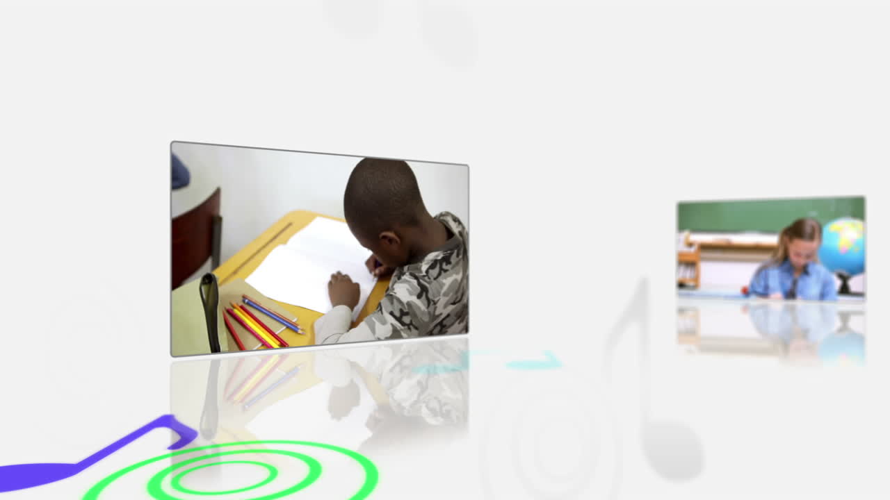 Videos of a pupils at their desk