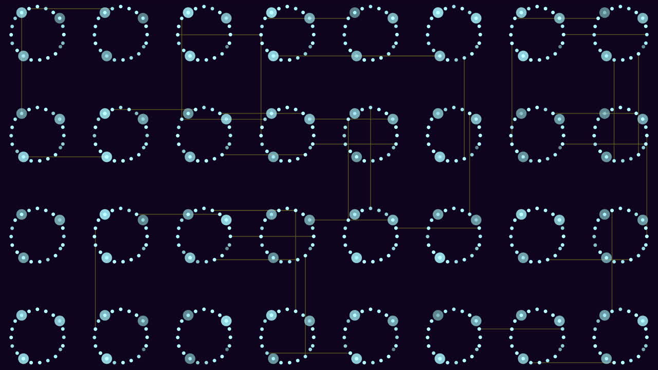 el bucle en espiral de círculos interconectados crea un patrón intrincado