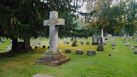 large cruciform grave marker