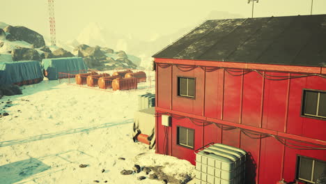 snow-around-building-of-polar-station-in-Antarctica